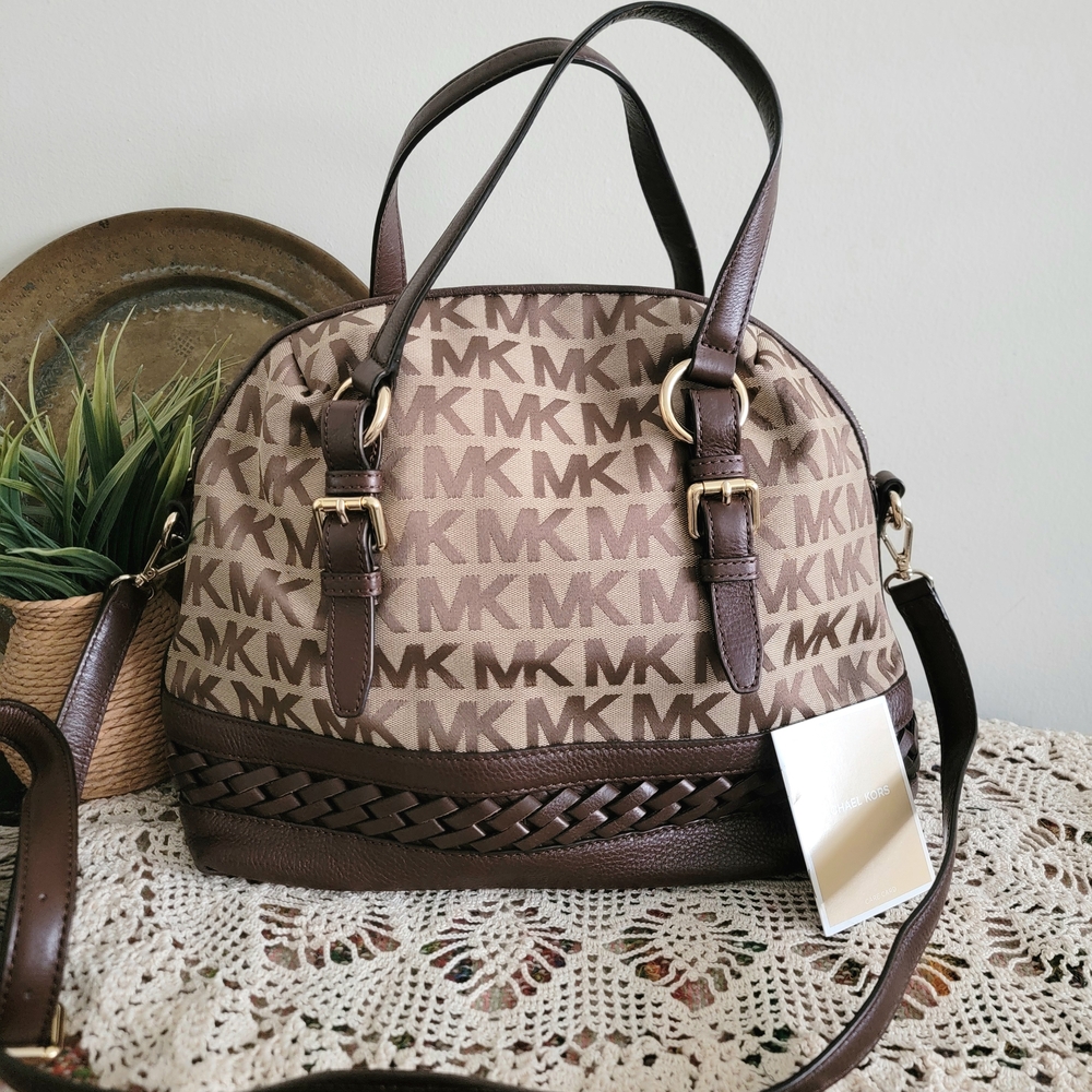 Michael Kors Satchel Bag With Crossbody Strap Boho Chic Like New